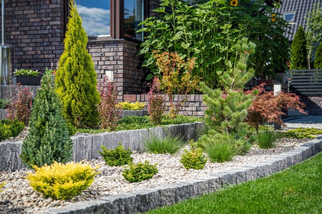 dekoration mit steinen im garten